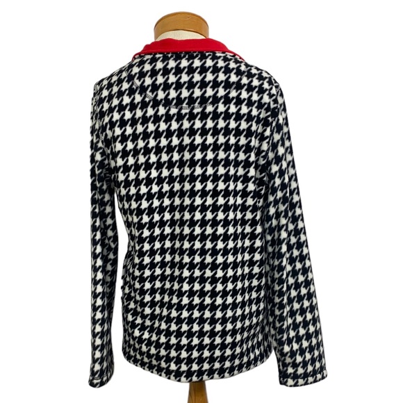 Kim Rogers Black White Check Fleece Jackets Small NWOT - Picture 7 of 7